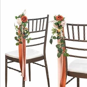 Ling's moment Wedding Aisle Chair Decorations